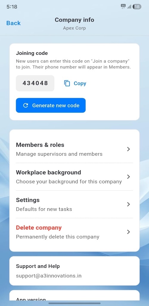 Company info